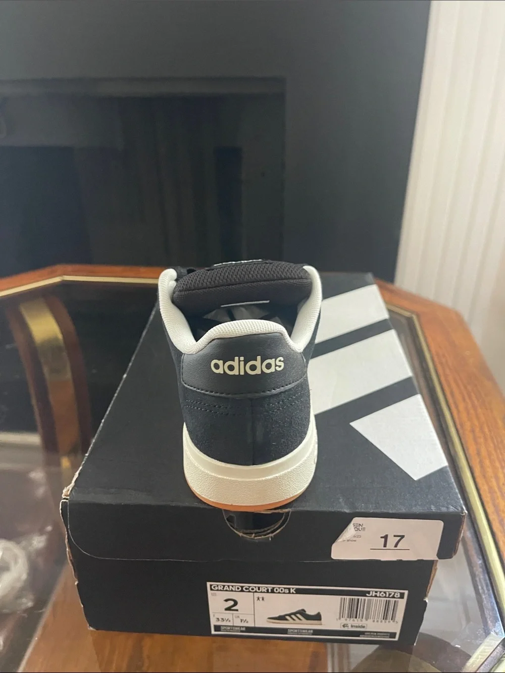 adidas Grand Court 00s Kids Sneakers - Black & White